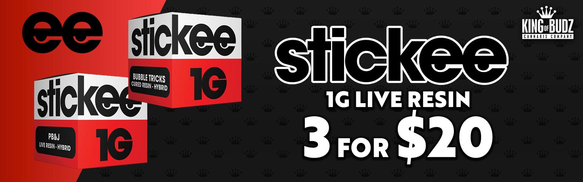 Stickee 1g Live Resin - 3 for $20