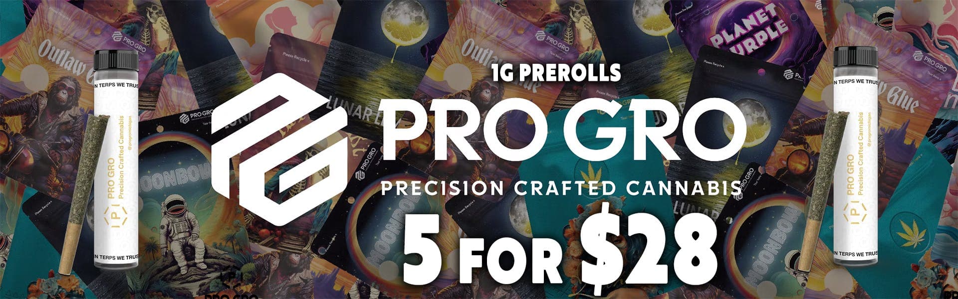 Pro Gro 1g Prerolls 5/$28