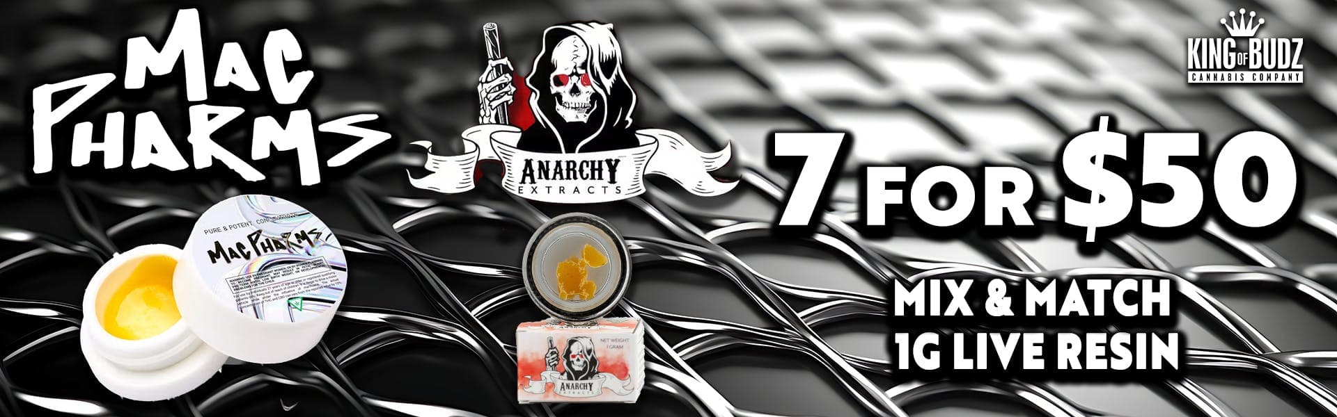 Mac Pharms/ Anarchy 1g Live Resin 7/$50