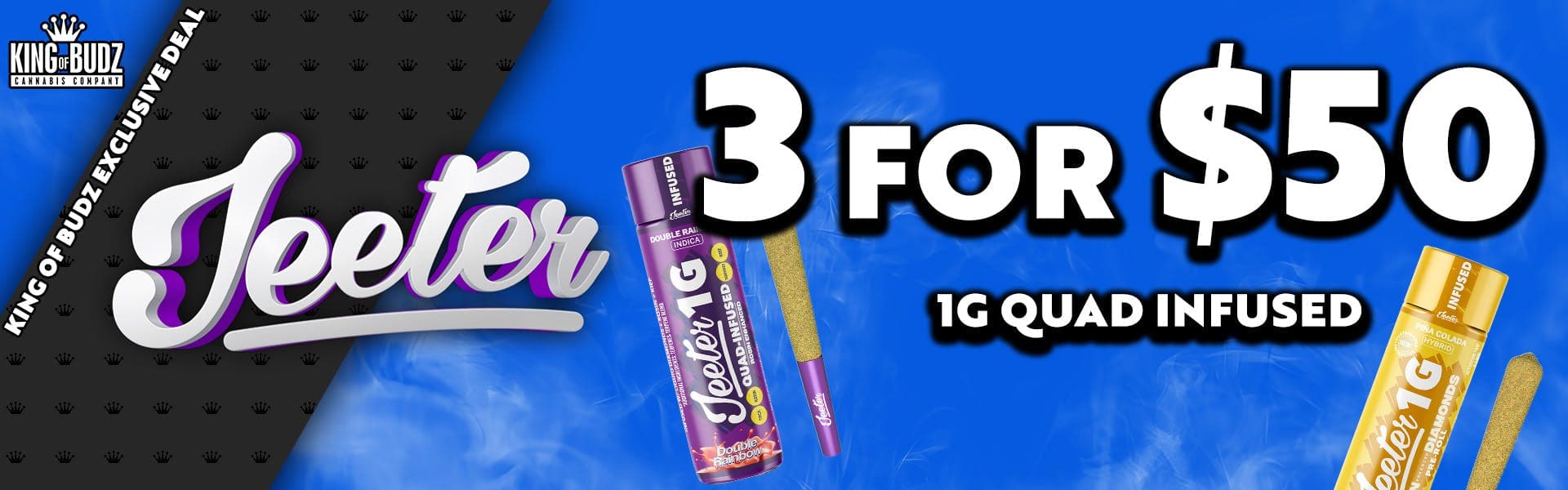 Jeeter 1g Quad Infused Preoll - 3 for $50