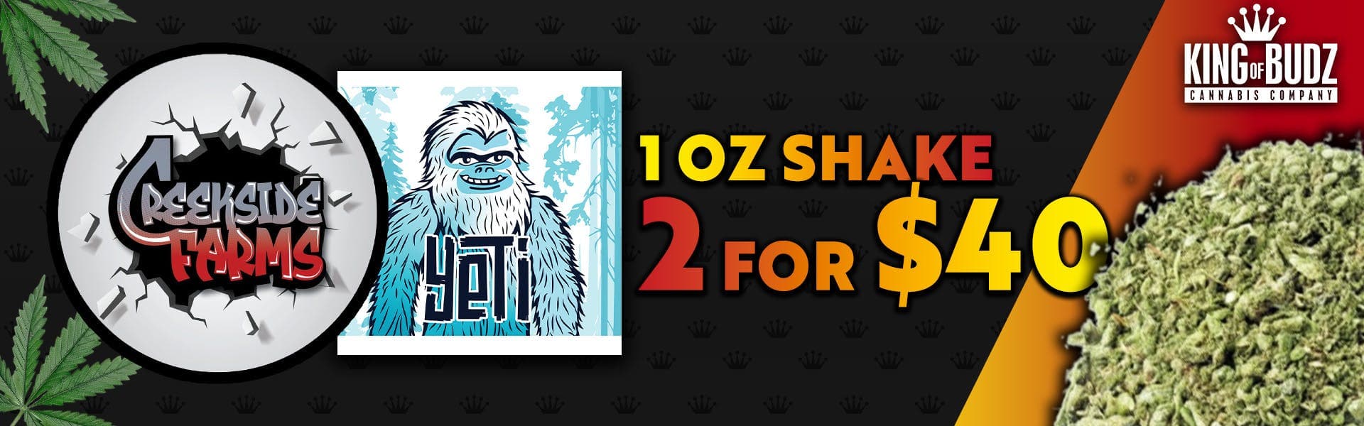 Yeti/Creekside 28g Shake 2/$40