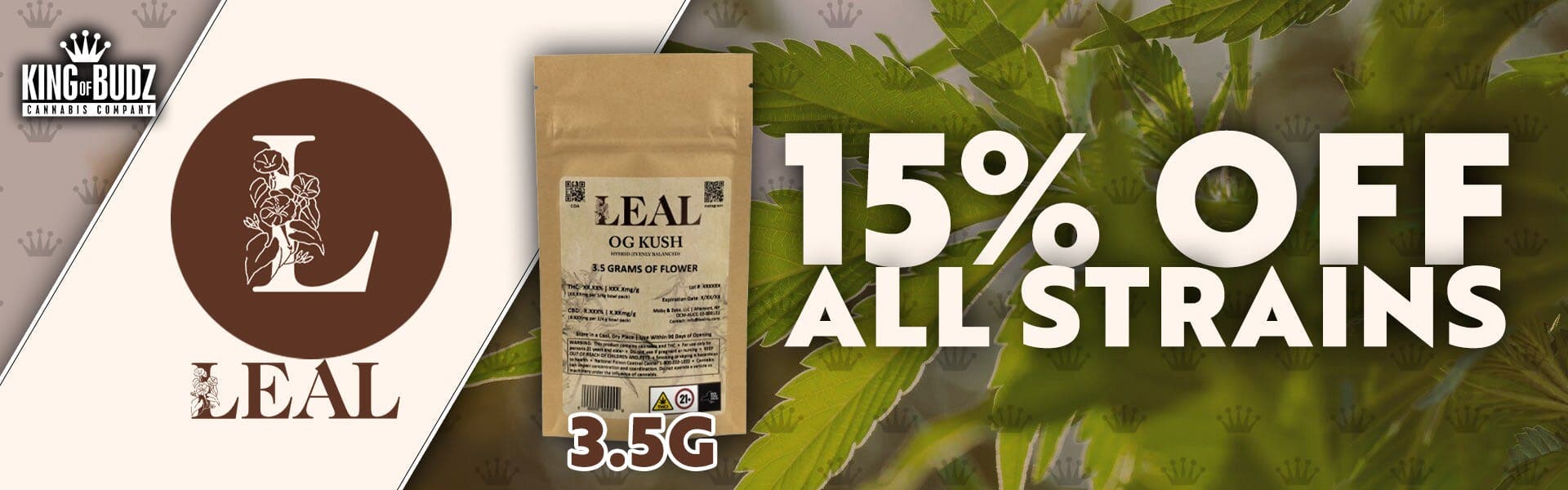 Leal - 3.5g - 15 Percent OFF All Strains